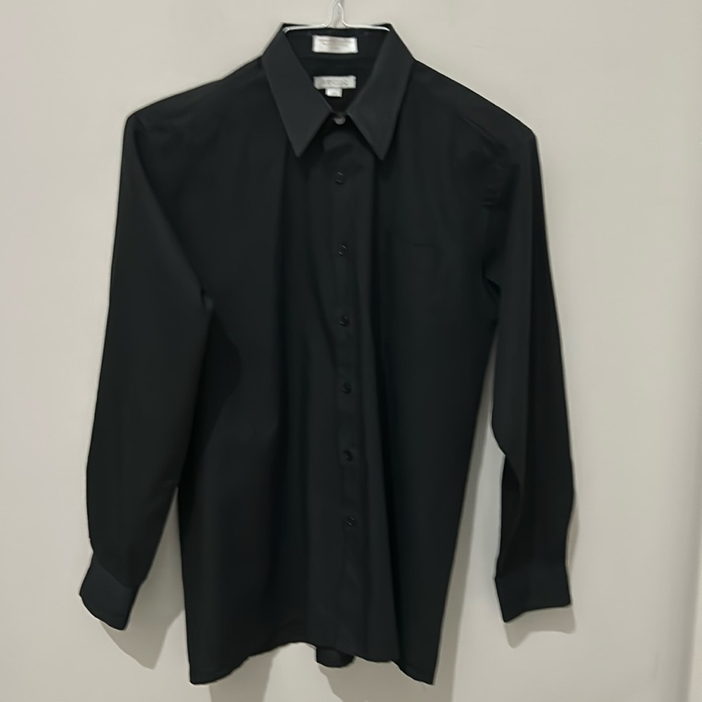 Vintage Brioso Men’s Long Sleeve Black Shirt. Size 20.